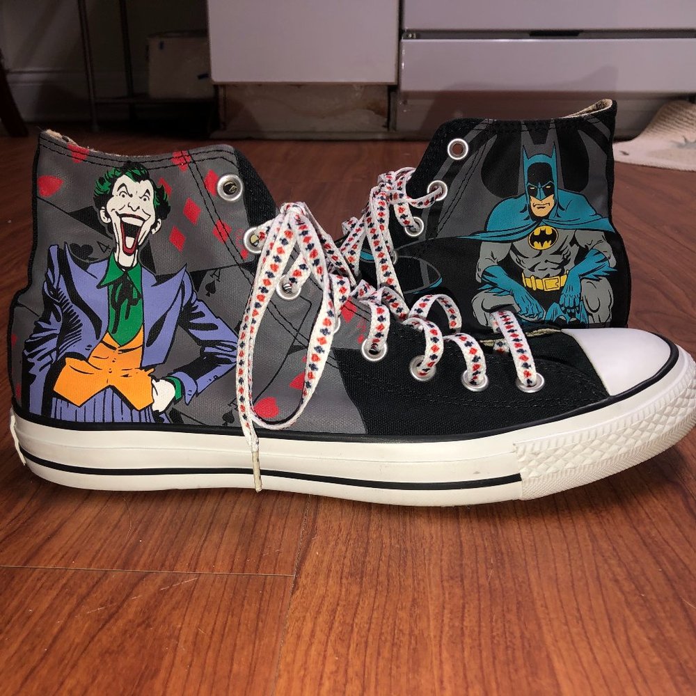 DC Comics Retro Batman & Joker Converse Sneakers